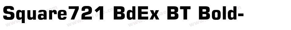Square721 BdEx BT Bold字体转换